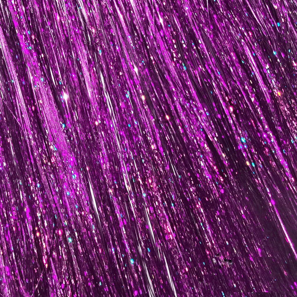 40" Sparkle Fairy Hair, 100 Strands - Violet Flash