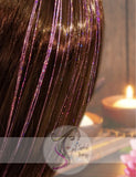40" Fairy Hair, 100 Strands - Sparkling Amethyst