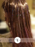 40" Sparkling Fairy Hair, 100 Strands - Mauve Mist