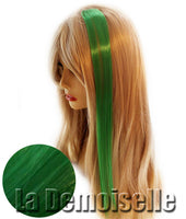 Clip-in Straight Synthetic Hair Extensions, Green