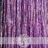 40" Fairy Hair, 100 Strands - Sparkling Amethyst