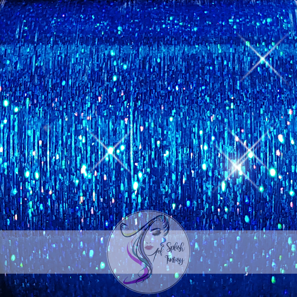 40" Sparkling Fairy Hair, 100 Strands - Blue Flame