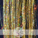 40" Fairy Hair, 100 Strands - Sparkling Gold