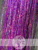 40" Sparkling Fairy Hair, 100 Strands - Purple Orchid