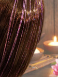 40" Sparkling Amethyst Fairy Hair, 100 Strands