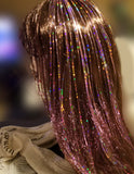 40" Sparkling Amethyst Fairy Hair, 100 Strands