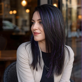 40" Sparkling Purple Orchid Fairy Hair, 100 Strands