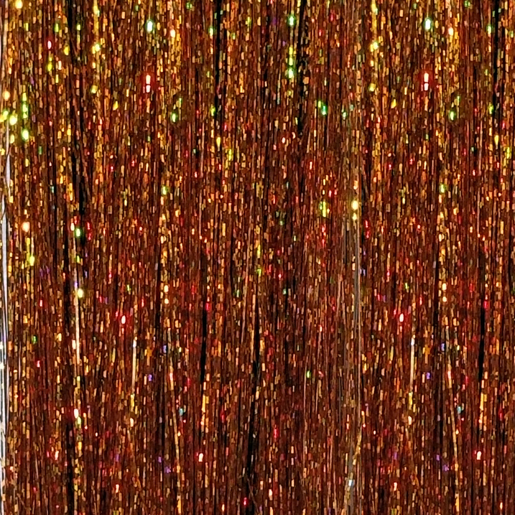 40" Sparkling Pumpkin Spice Fairy Hair, 100 Strands