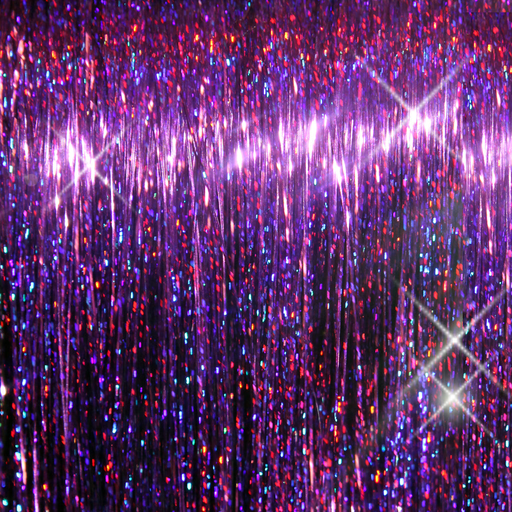 40" Sparkling Purple Orchid Fairy Hair, 100 Strands