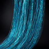 40" Sparkling Teal Fairy Hair, 100 Strands