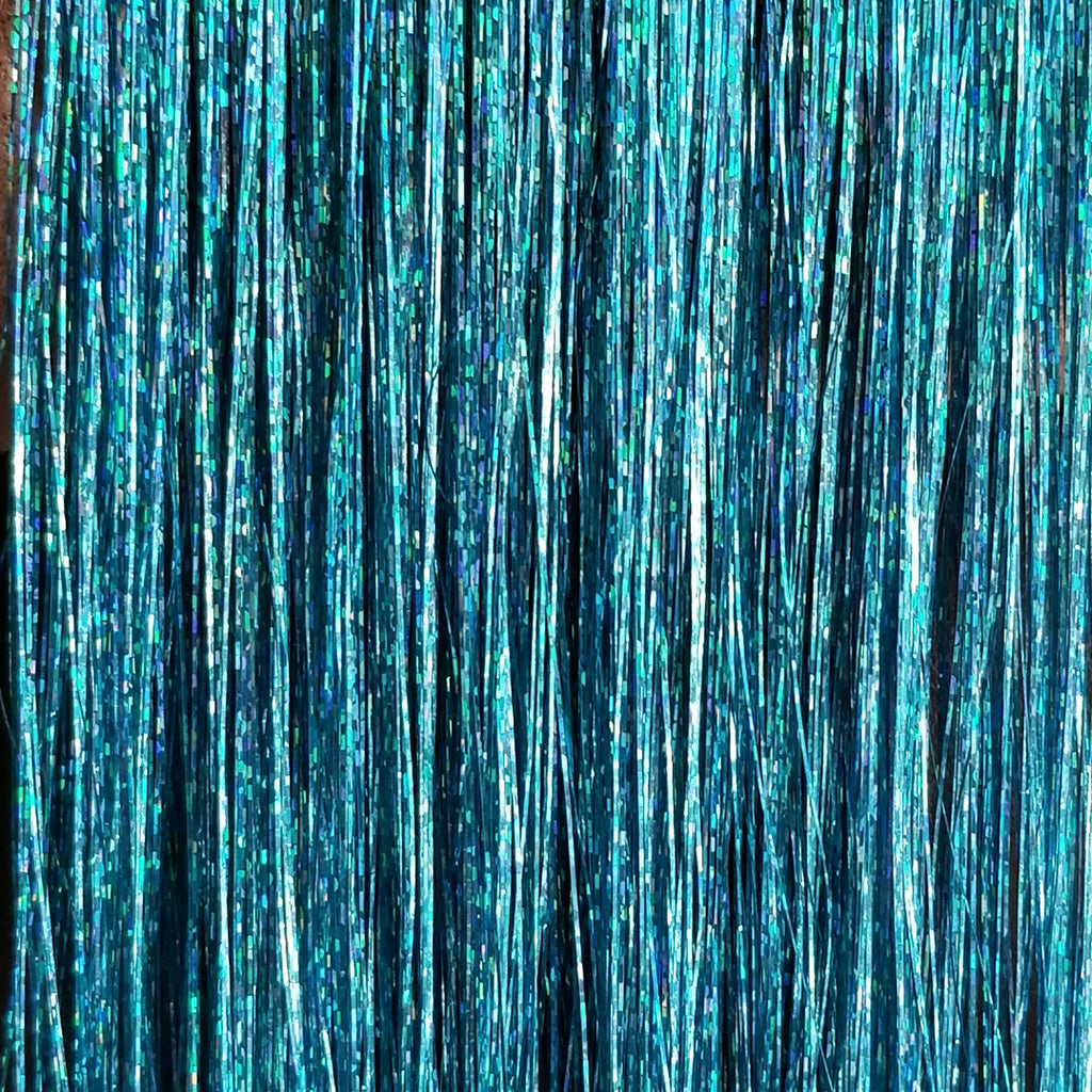 40" Sparkling Teal Fairy Hair, 100 Strands