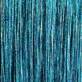 40" Sparkling Teal Fairy Hair, 100 Strands