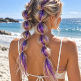 40" Shiny Wisteria Lavender Fairy Hair, 100 Strands