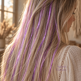 40" Shiny Wisteria Lavender Fairy Hair, 100 Strands