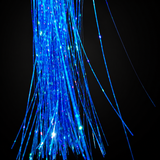 40" Sparkling Blue Flame Fairy Hair, 100 Strands