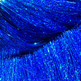 40" Sparkling Blue Flame Fairy Hair, 100 Strands
