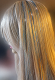 40" Sparkling Blue Sea Fairy Hair, 100 Strands