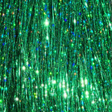40" Sparkling Green Emerald Fairy Hair, 100 Strands