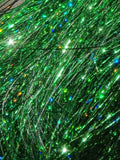 40" Sparkling Green Emerald Fairy Hair, 100 Strands