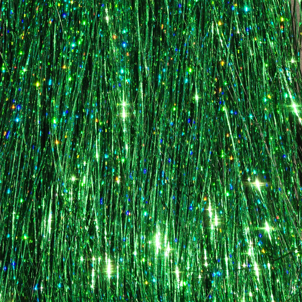 40" Sparkling Green Emerald Fairy Hair, 100 Strands