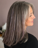 40" Sparkling Mauve Mist Fairy Hair, 100 Strands