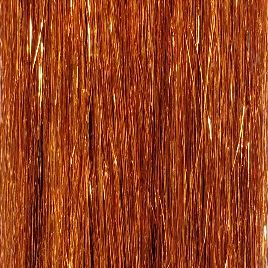 40" Shiny Orange Fairy Hair, 100 Strands