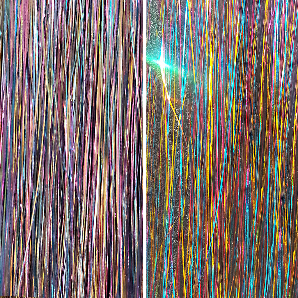 40" Shiny Unicorn Rainbow & Pastel Rainbow Fairy Hair Set, 200 Strands