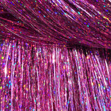 40" Sparkle Fairy Hair, 100 Strands - Persian Pink