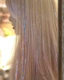 40" Shiny Pastel Rainbow Fairy Hair, 100 Strands