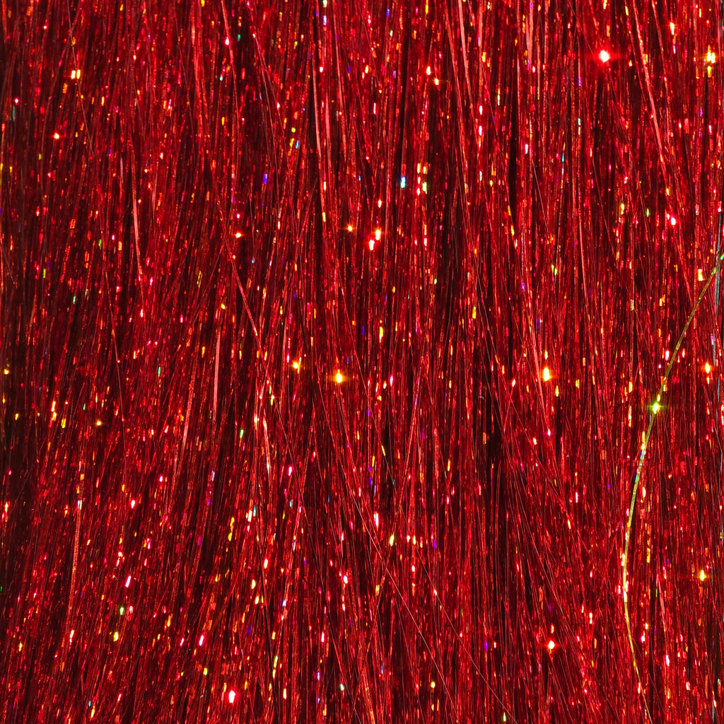 40" Sparkling Red Fire Fairy Hair, 100 Strands