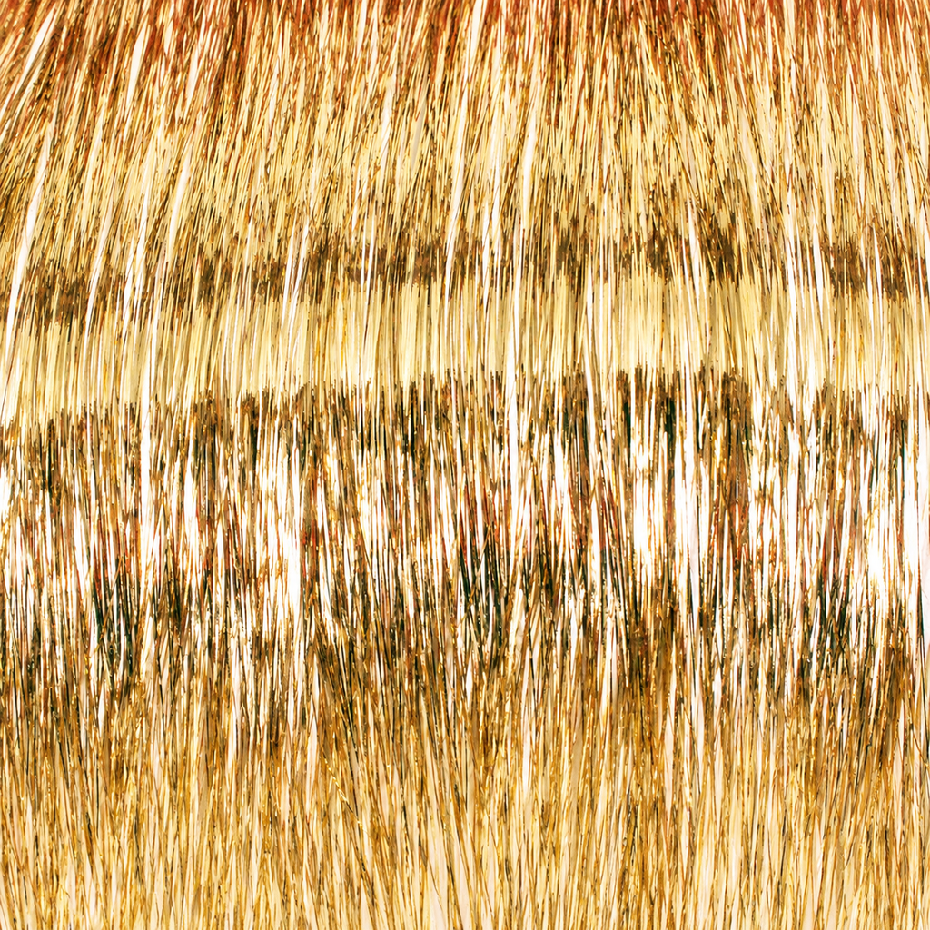 40" Shiny Hair Tinsel, 100 Strands - White Gold