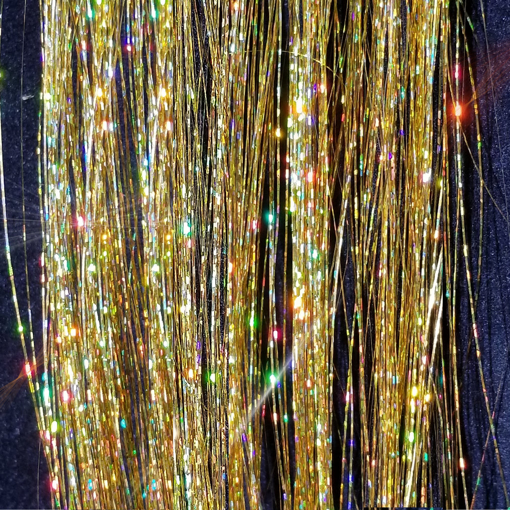 40" Sparkling Gold Fairy Hair, 100 Strands