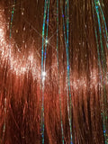 40" Sparkling Teal Fairy Hair, 100 Strands
