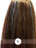 40" Fairy Hair, 100 Strands - Sparkling Teal