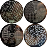 Nail Art Stamping Image Plates Variety Designs, Set of 4