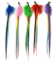 5 x Clip in Synthetic Hair Extension with Feather, 15