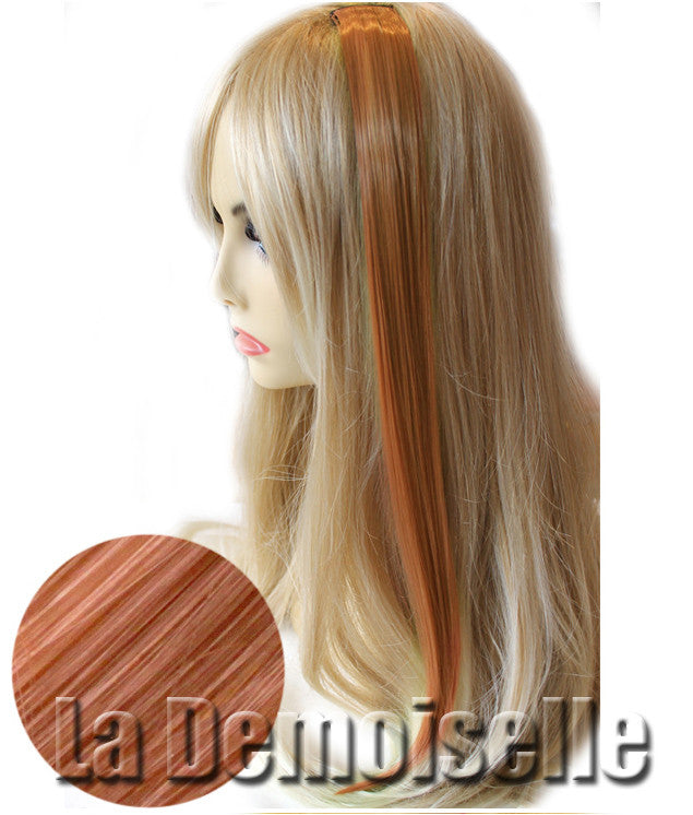 Auburn Brown Color Clip In Synthetic Hair Extension