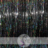 40" Sparkling Fairy Hair, 100 Strands - Jet Black