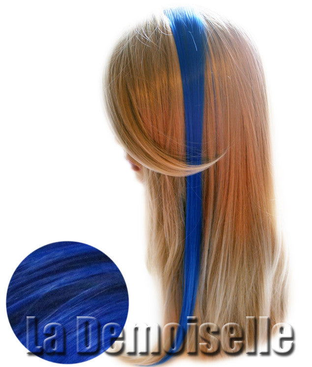 LD Blue Clip On Synthetic Hair Extensions