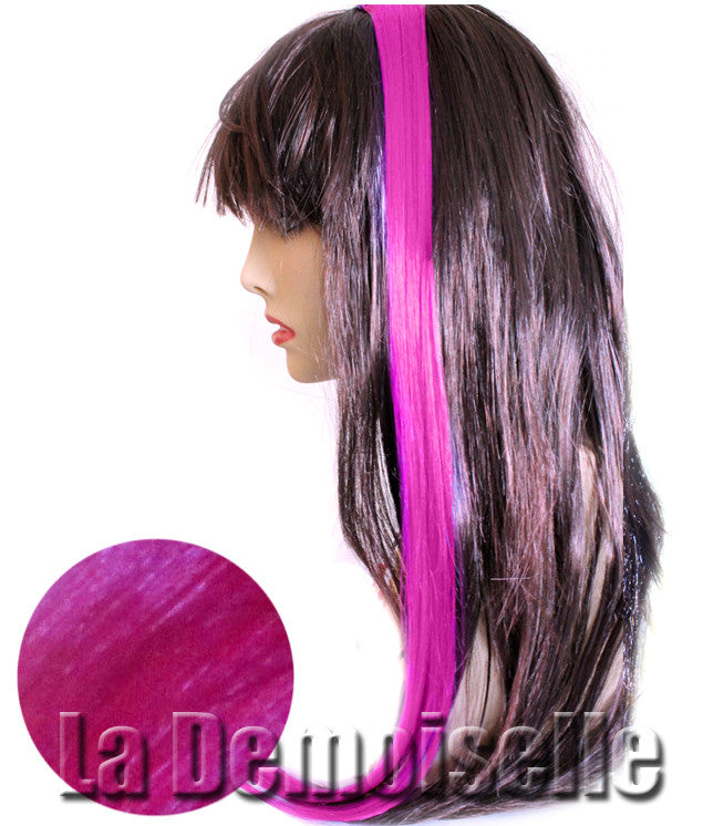 Clip-in Straight Synthetic Hair Extensions, Pink