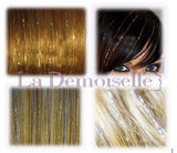 40" Sparkling & Shiny Hair Tinsel, 600 Strands - Sparkling Silver, Purple, Rainbow, Hot Pink, Gold, Sparkling Gold, White Gold, Blue