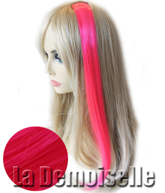 Clip-in Straight Synthetic Hair Extensions, Pink