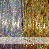 40" Sparkling Fairy Hair, 200 Strands - Sparkling Gold, Sparkling Silver