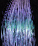 20" Hair Tinsel, 100 Strands - Color Changing Laser Pearly White