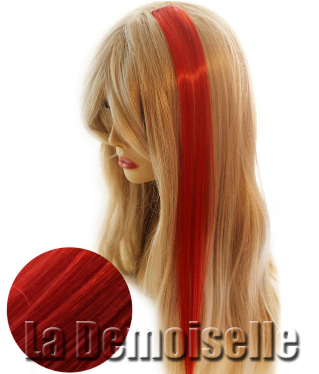 Wine Red Clip In Synthetic Hair Extension