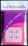 Nail Art 3D Stickers Decals Black & White With Rhinestones /FLVIII/
