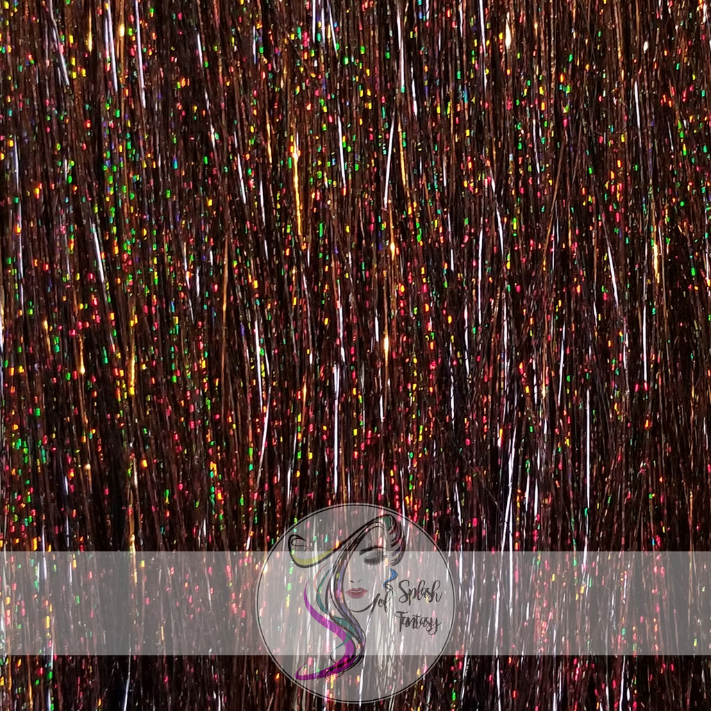 40" Fairy Hair, 100 Strands - Sparkling Brown