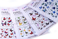 Butterflies Nail Art Water Slide Tattoo Decals, Pack of 4