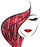 20"/40"  Fairy Hair, 100 Strands - Shiny Red