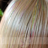 40" Shiny Fairy Hair, 100 Strands - Northern Lights Rainbow